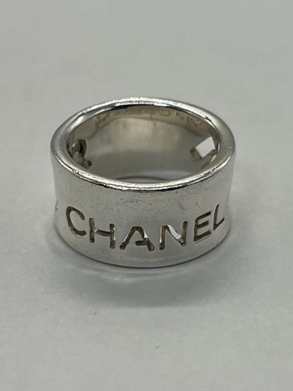 Chanel Logo Wide Ring Clover